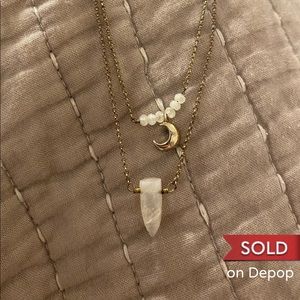 SOLD❤️ Luna Norte Crystal/Moon Layering Necklace
